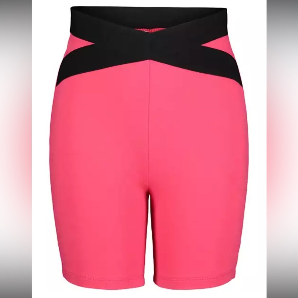 Calvin Klein Performance Pink Crisscross Logo High Waist Bike Shorts | NEWNWT!💓